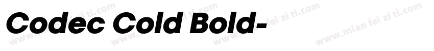 Codec Cold Bold字体转换